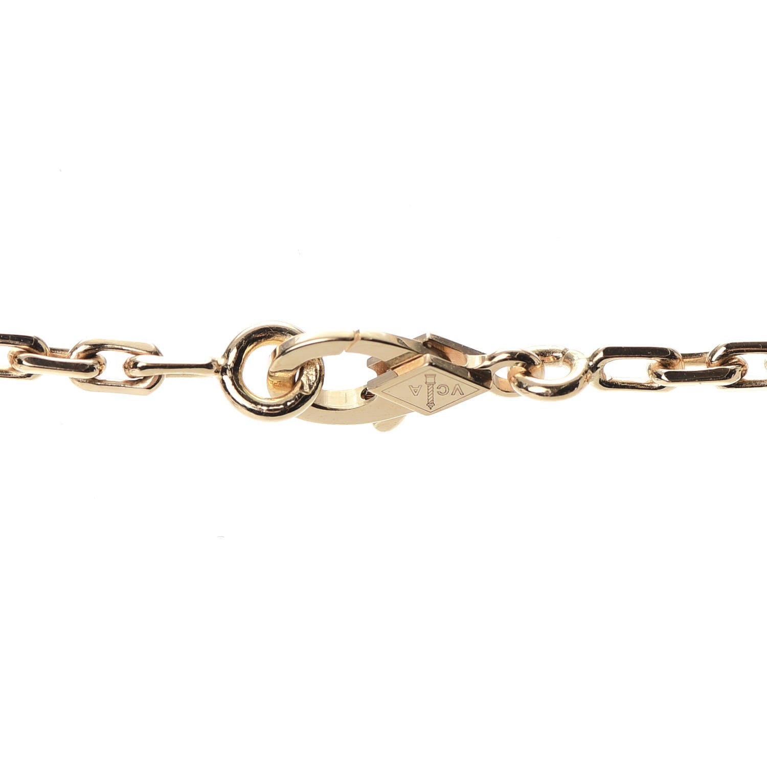 Van Cleef & Arpels 18K Yellow Gold Blue Agate 10 Motifs Vintage Alhambra Necklace 4 of 5