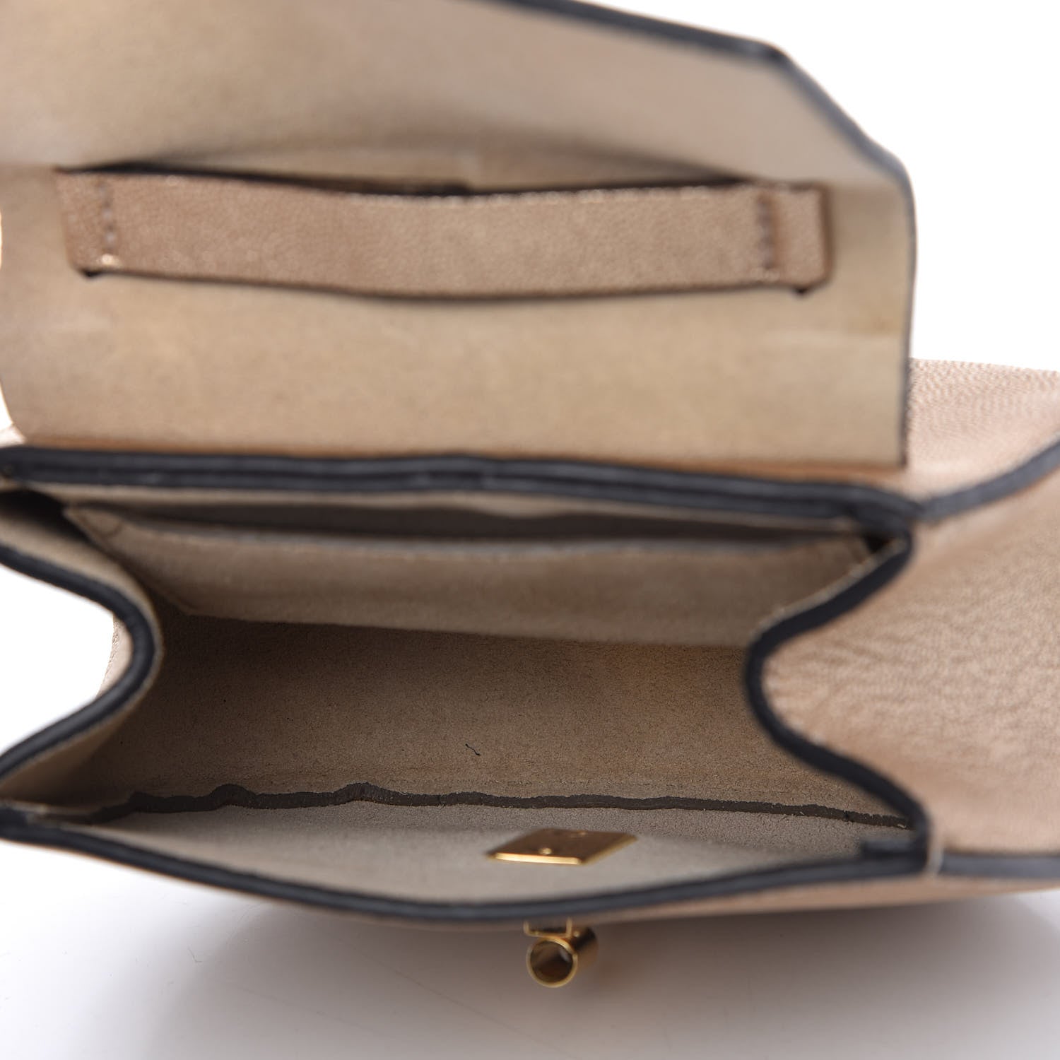 Chloe Metallic Grained Goatskin Nano Drew Shoulder Bag Abstract Gold 5 of 9