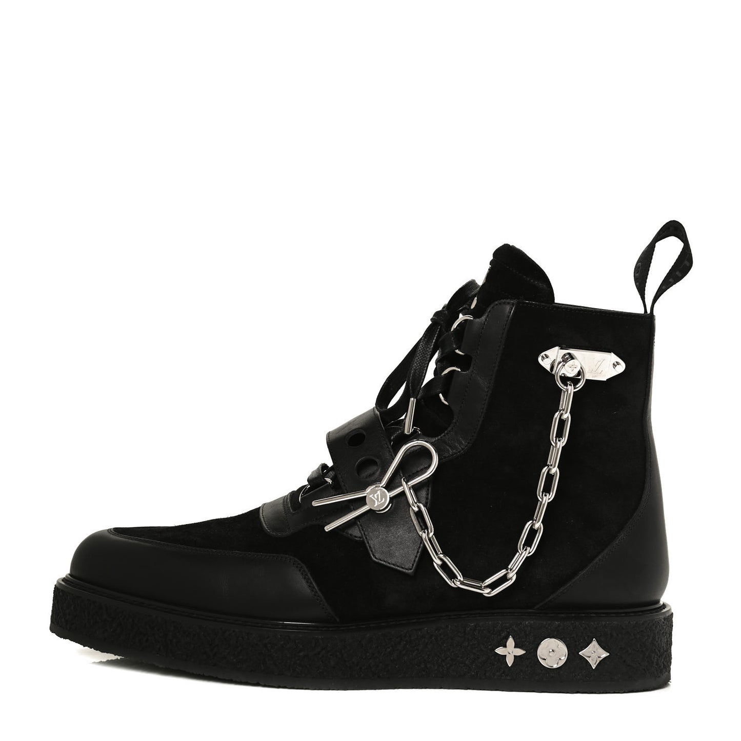 Calfskin Suede Mens Creeper Ankle Boots 9.5 Black