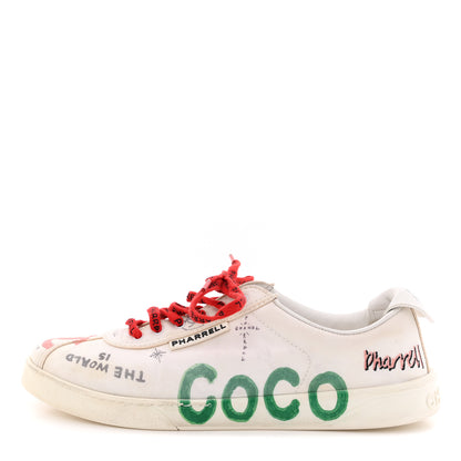 Chanel x Pharrell Williams Canvas Mens Sneakers 43 White 1 of 14