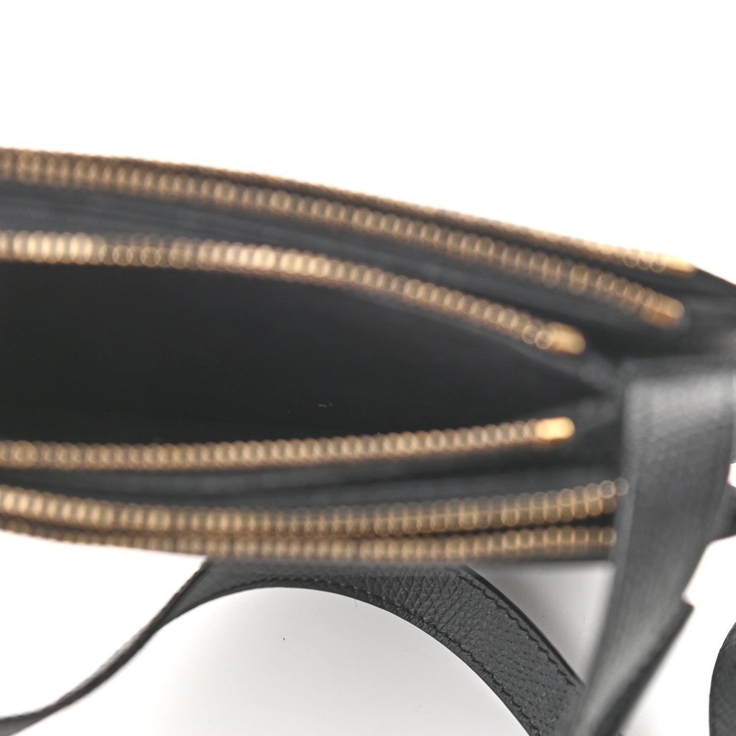 Christian Dior Grained Calfskin Saddle Pouch With Strap Black 6 of 10