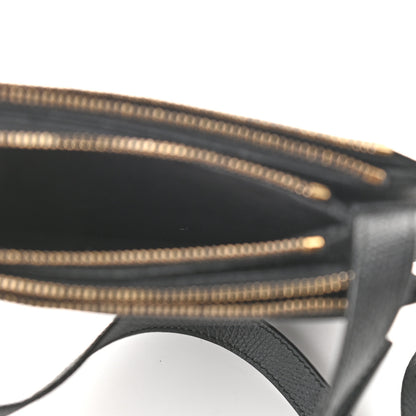 Christian Dior Grained Calfskin Saddle Pouch With Strap Black 6 of 10