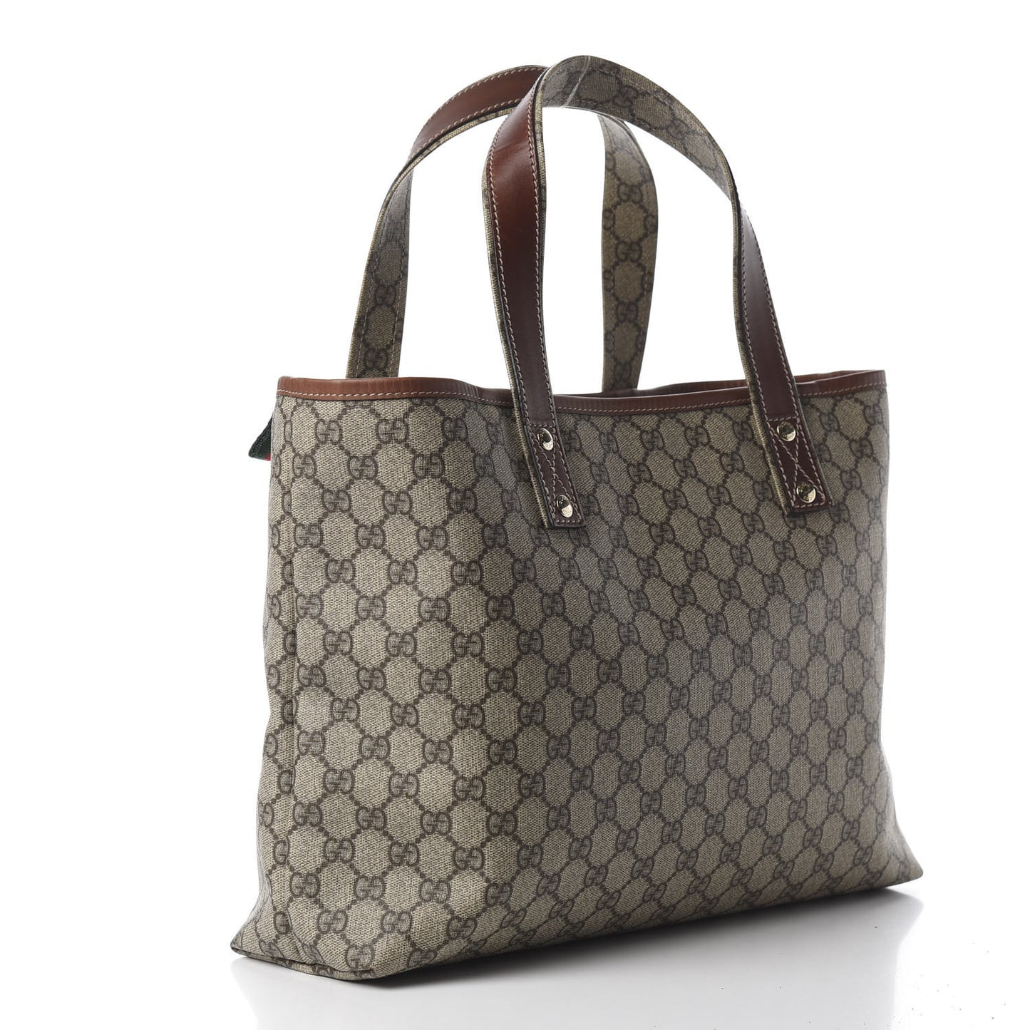 GG Plus Monogram Medium Signature Web Loop Tote Brown