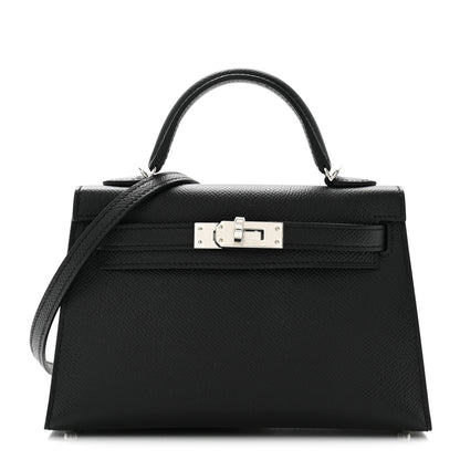 Hermes Epsom Mini Kelly Sellier 20 Black 1 of 11