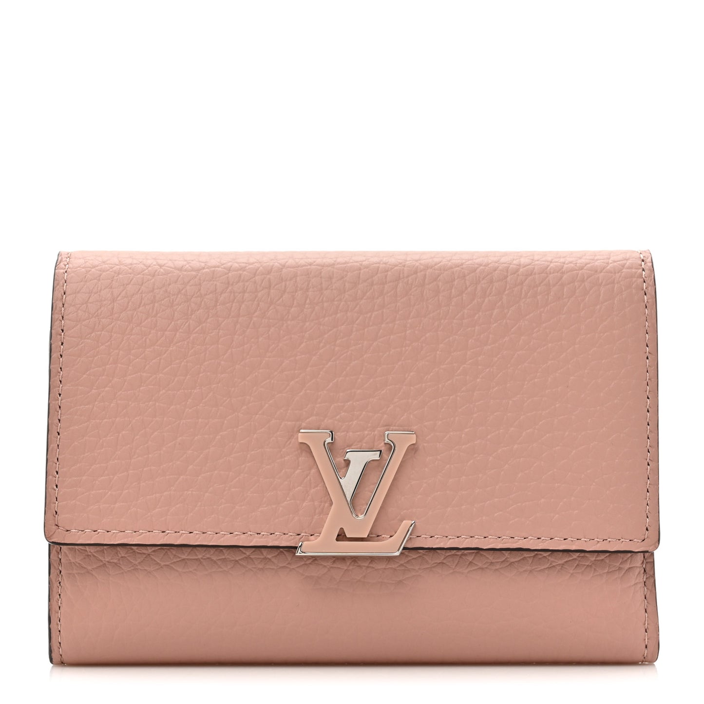 Taurillon Capucines Compact Wallet Magnolia