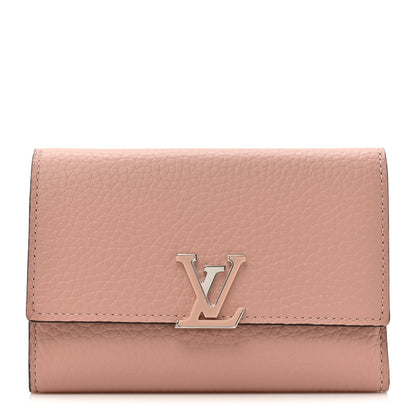 Louis Vuitton Taurillon Capucines Compact Wallet Magnolia 1 of 11