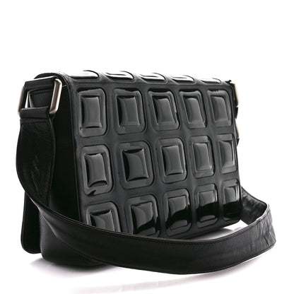 Chanel Lambskin Patent Cube CC Flap Black 3 of 11