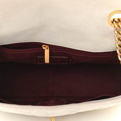 Chanel Iridescent Caviar Quilted Medium Globe Trotter Flap White 4 of 12
