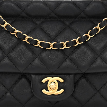 Chanel Calfskin Quilted Small Lady Handle Clutch With Chain Black 8 of 12