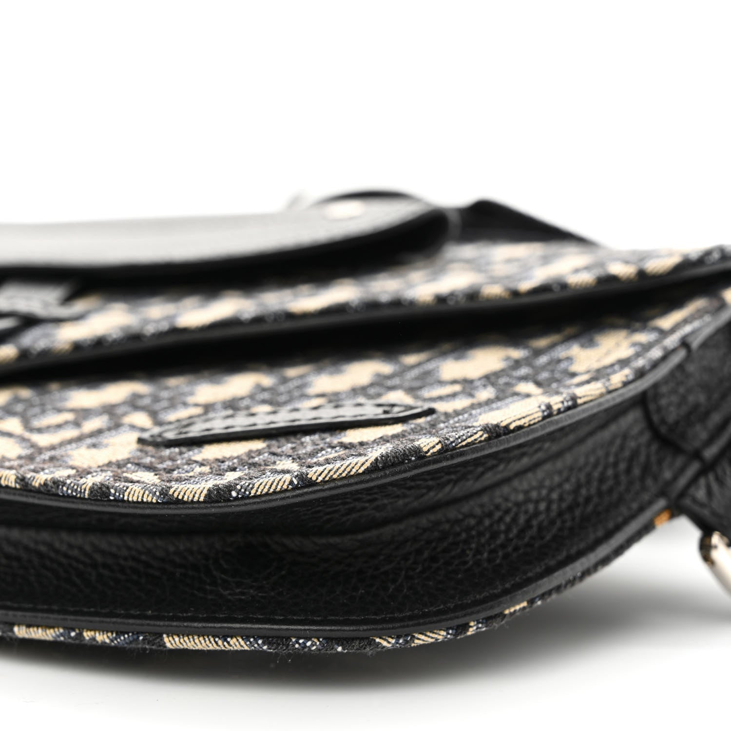 Christian Dior Oblique Saddle Messenger Pouch Beige Black 10 of 12