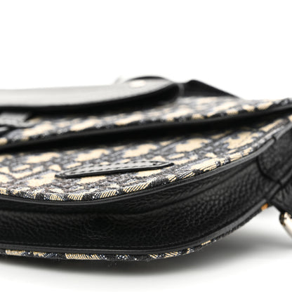 Christian Dior Oblique Saddle Messenger Pouch Beige Black 10 of 12