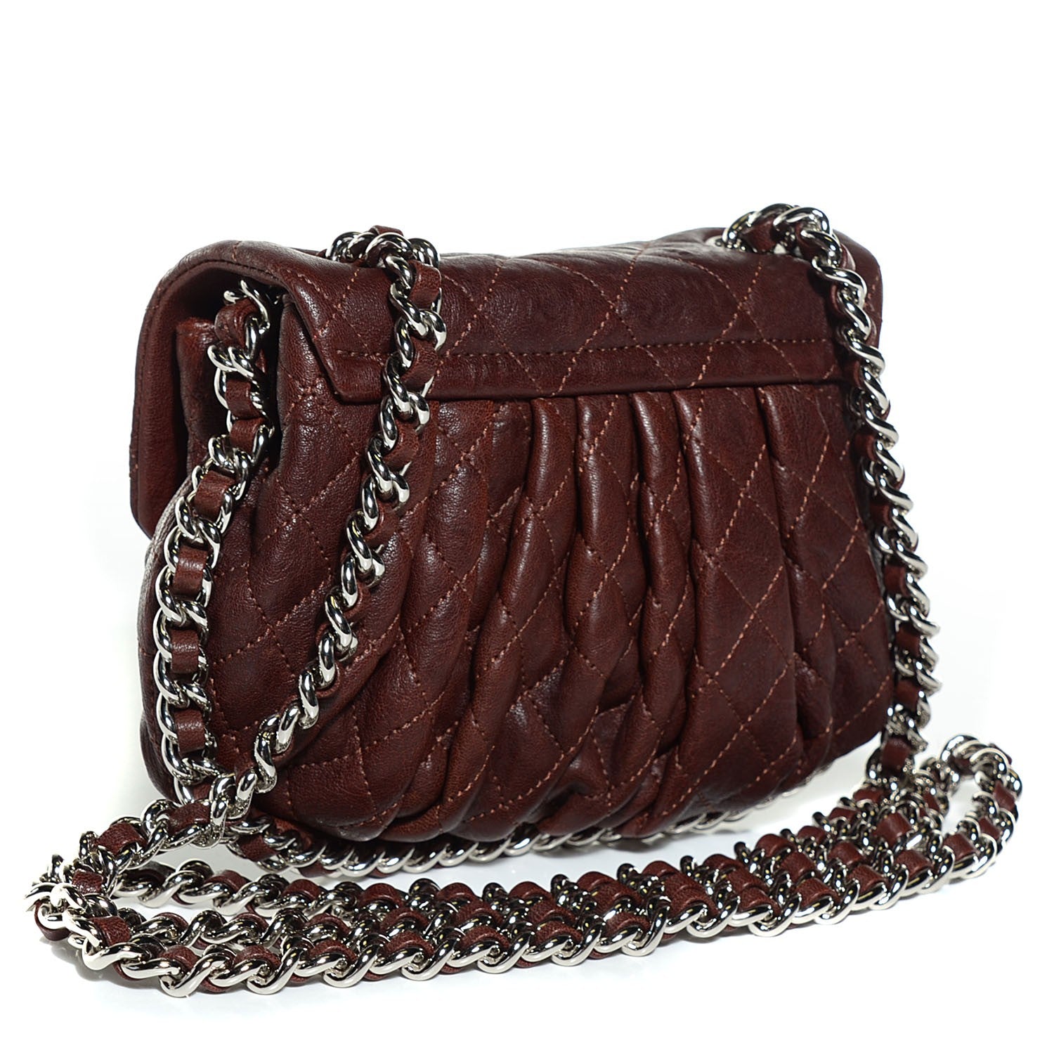 Chanel Washed Lambskin Mini Chain Around Messenger Brown 4 of 8