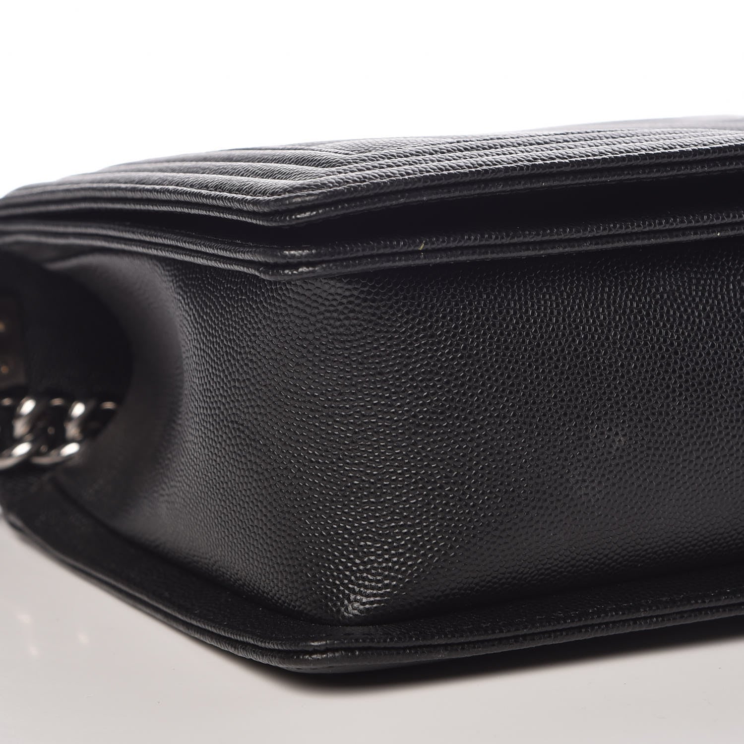 Chanel Caviar Chevron Quilted New Medium Boy Flap Black 8 of 9
