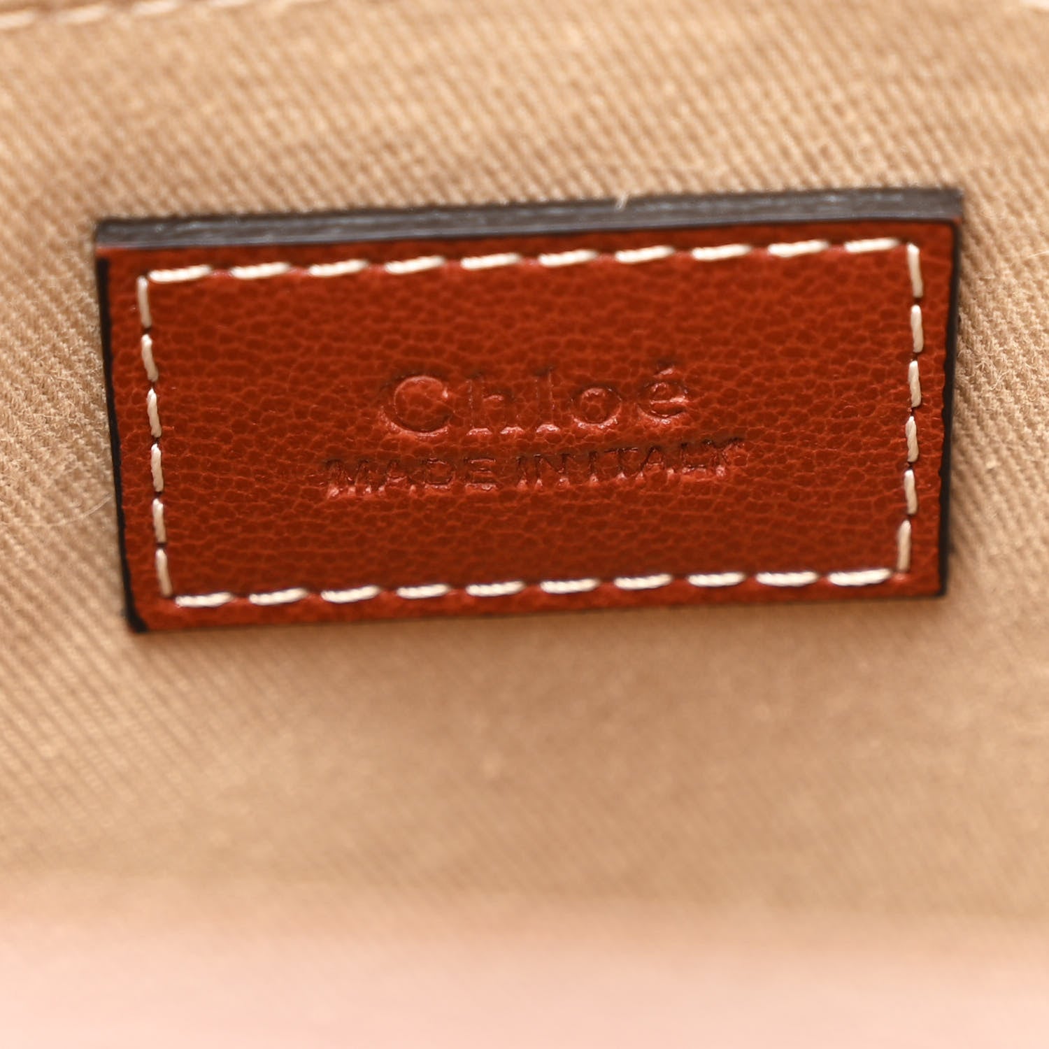 Chloe Calfskin Medium Woody Ribbon Tote Sepia Brown 6 of 10