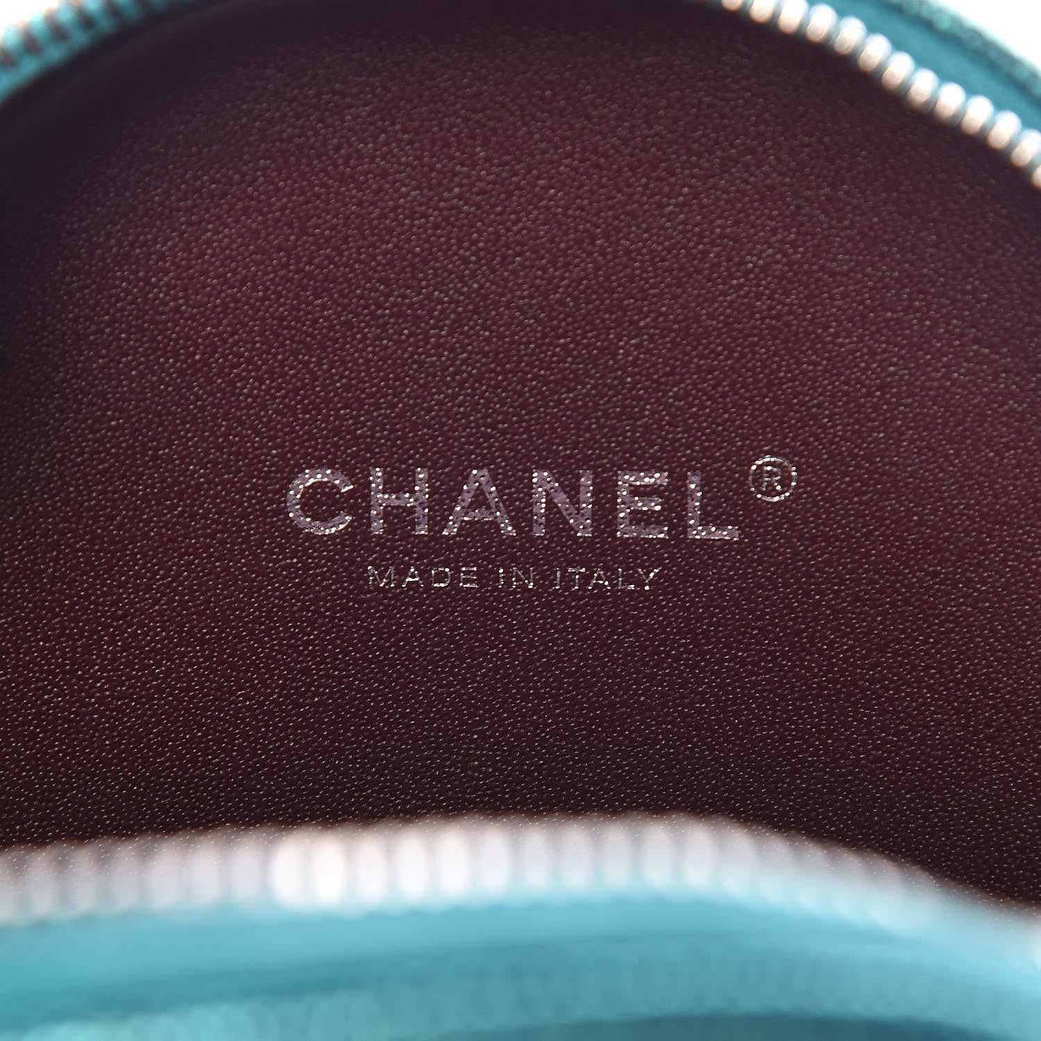 Chanel Metallic Caviar Quilted Camera Case Blue 6 of 10