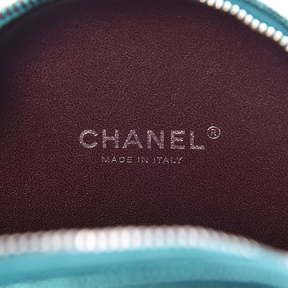 Chanel Metallic Caviar Quilted Camera Case Blue 6 of 10