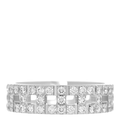Tiffany 18K White Gold Diamond T True Wide Ring 56 7.5 1 of 4