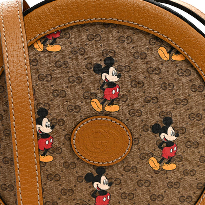 Gucci X DISNEY Mini Vintage GG Supreme Monogram Mickey Mouse Round Shoulder Bag Beige Vintage Sun Oil 8 of 11