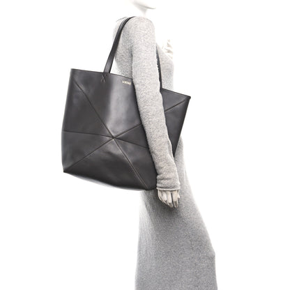 Loewe Shiny Calfskin Large Puzzle Fold Tote Dark Grey 2 of 9
