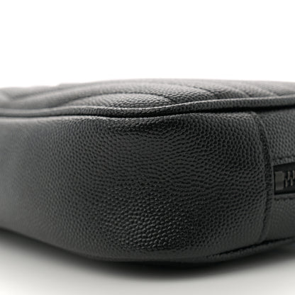 Saint Laurent Grain De Poudre Matelasse Monochrome Monogram Mini Lou Camera Bag Black 10 of 11