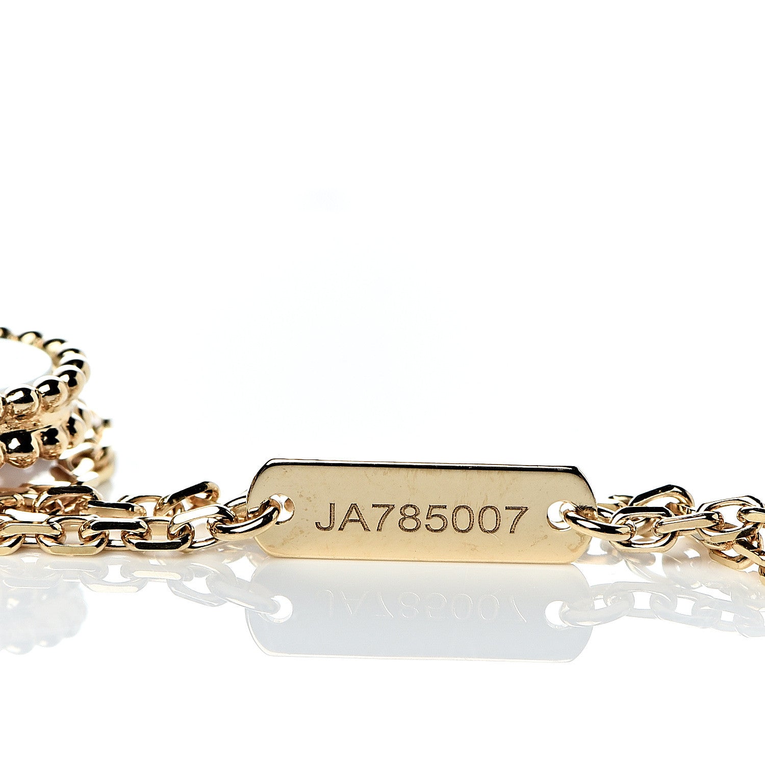 Van Cleef & Arpels 18K Yellow Gold Mother of Pearl Vintage Alhambra Pendant Necklace 5 of 8
