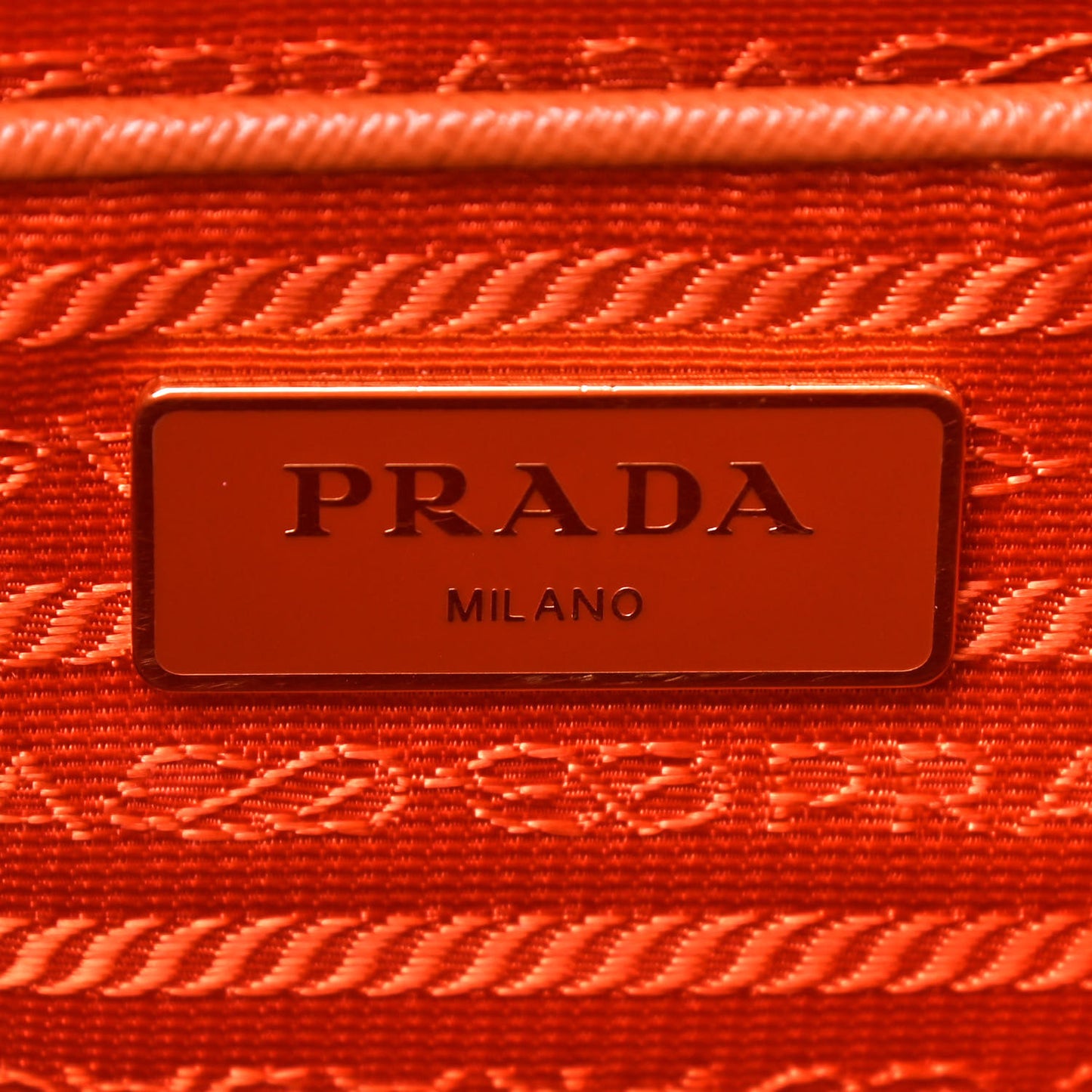 Tessuto Nylon Saffiano Tote Papaya