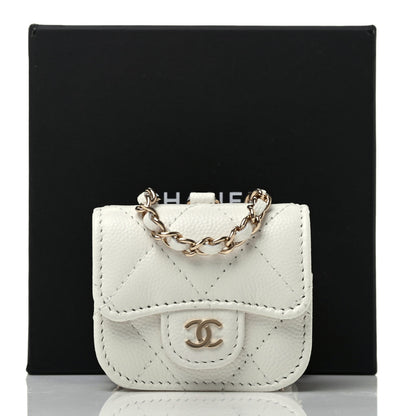 Chanel Caviar Quilted Airpods Pro Case White 7 of 7