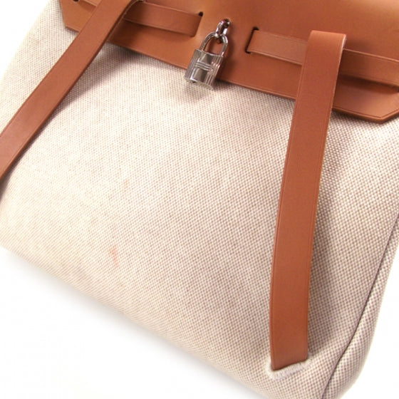 Hermes Her Bag Herbag Backpack Sand 2 in 1 6 of 11