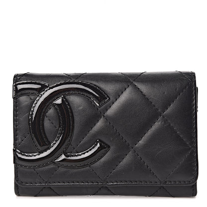 Chanel Calfskin Quilted Cambon Business Card Holder Black 1 of 14