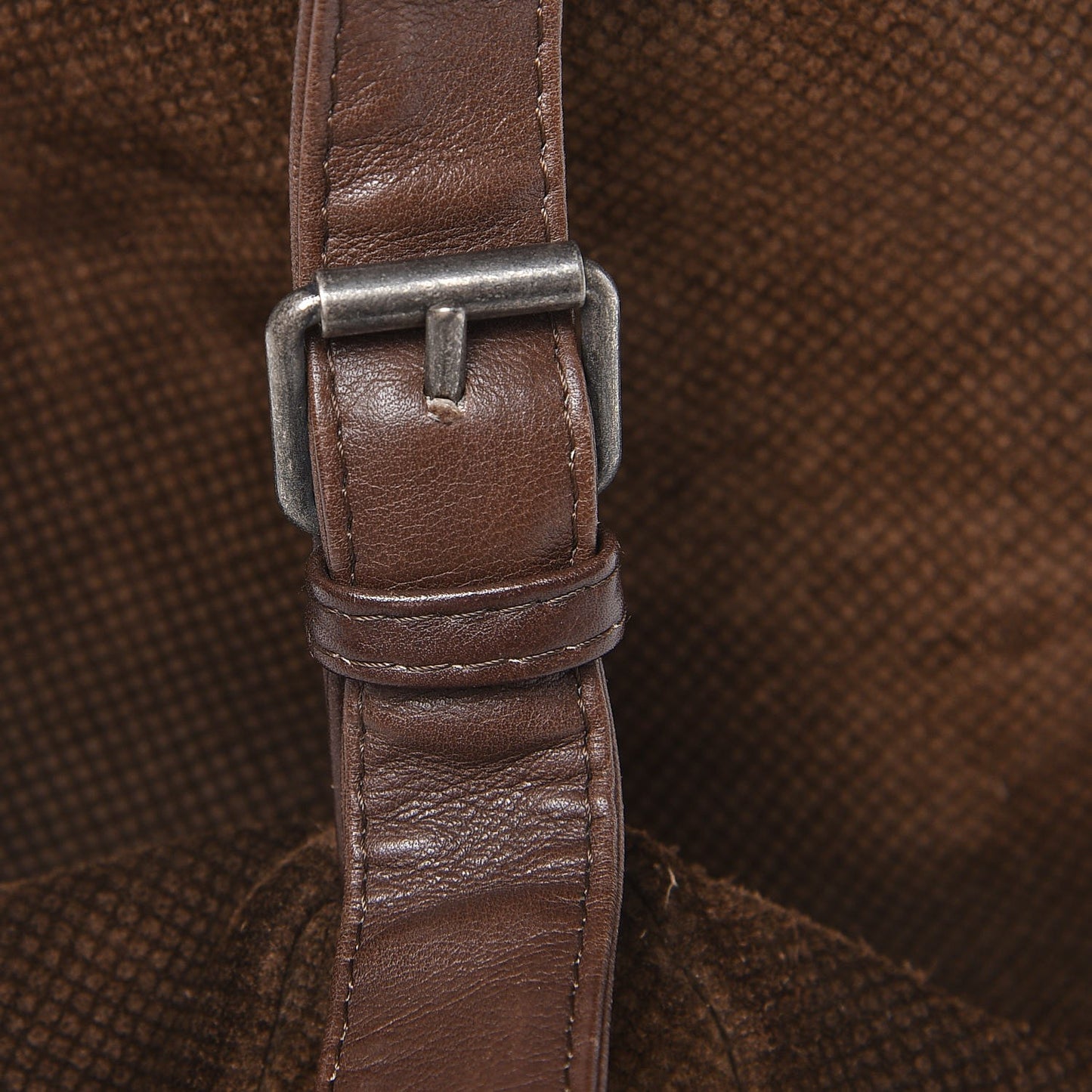 Suede Drawstring Shoulder Bag Brown