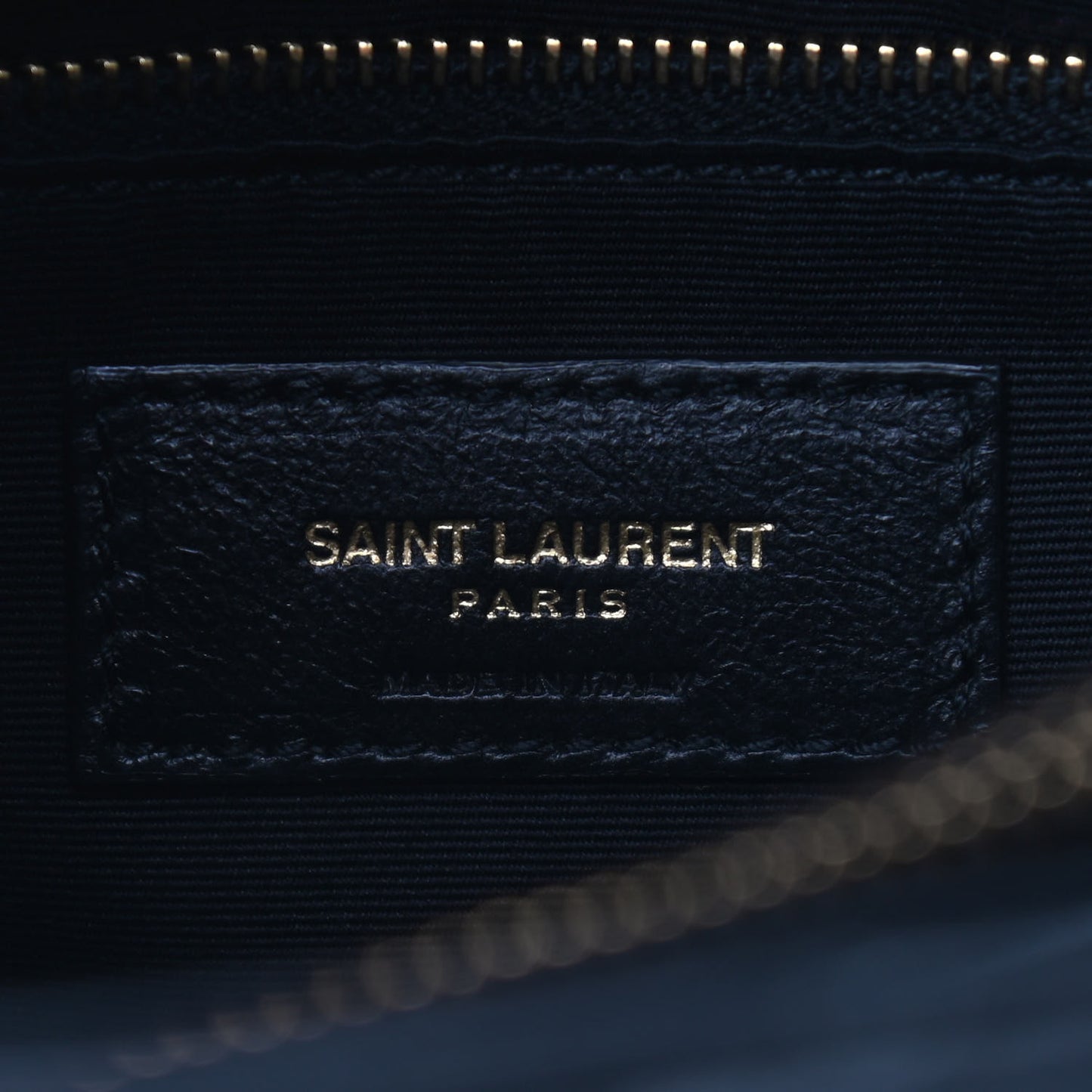 Calfskin Y Quilted Monogram Medium Loulou Chain Satchel Black