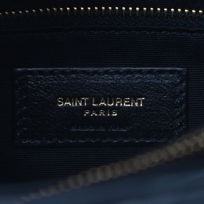 Saint Laurent Calfskin Y Quilted Monogram Medium Loulou Chain Satchel Black 6 of 9