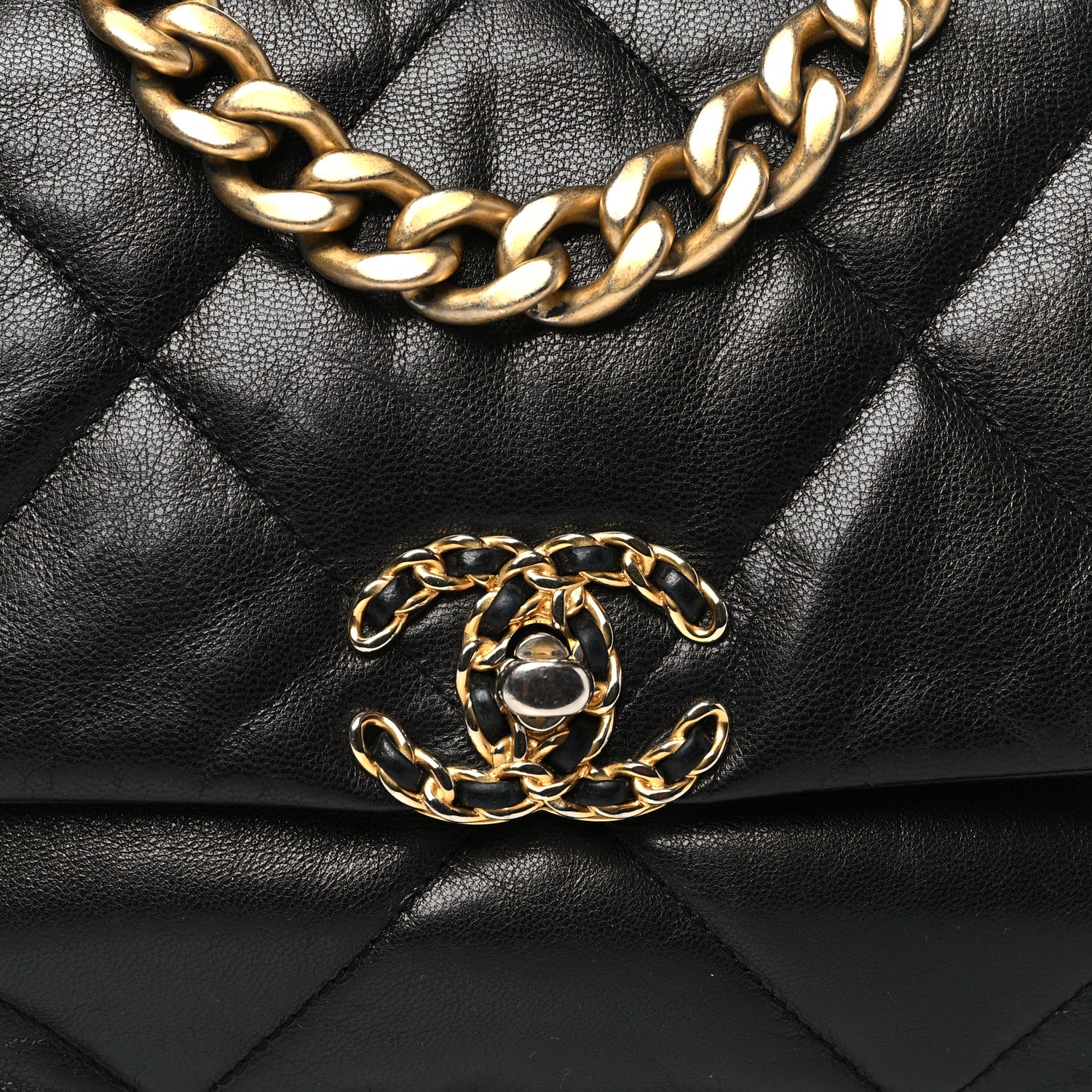 Chanel Lambskin Quilted Medium Chanel 19 Flap Black 8 of 11