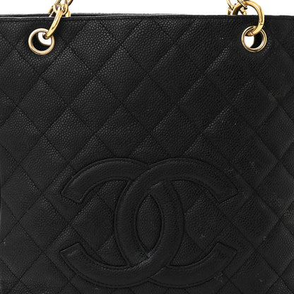 Chanel Caviar Quilted Petit Shopping Tote PST Black 8 of 17
