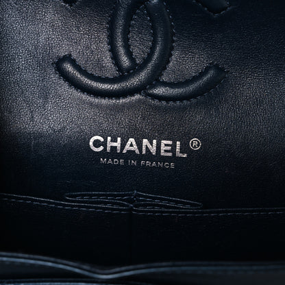 Chanel Iridescent Lambskin Quilted Small Double Flap Dark Blue 6 of 11