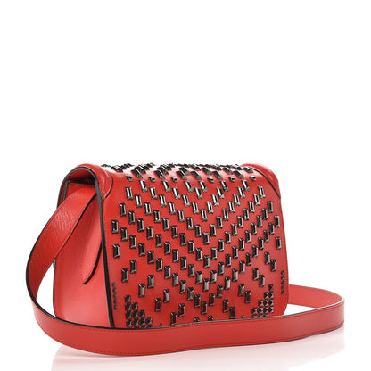 Alexander McQueen Calfskin Studded Small Padlock Crossbody Bag Red 3 of 8