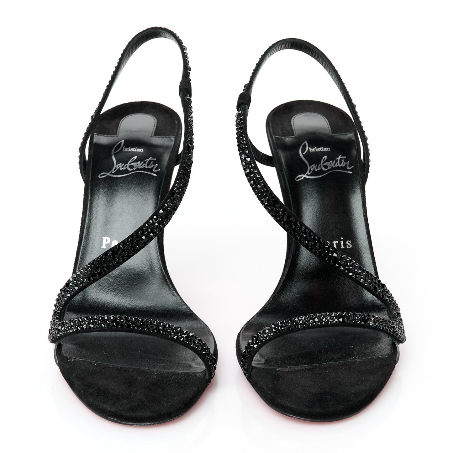 Crystal PVC Strass Rosalie 100 Sandals 37 Black Jet