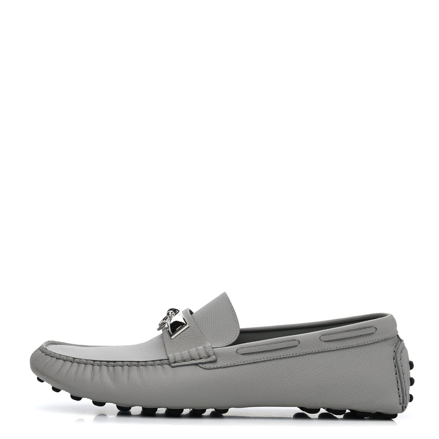 Hermes Epsom Mens Irving Driving Moccasin Loafers 43 Bleu Glacier 1 of 4
