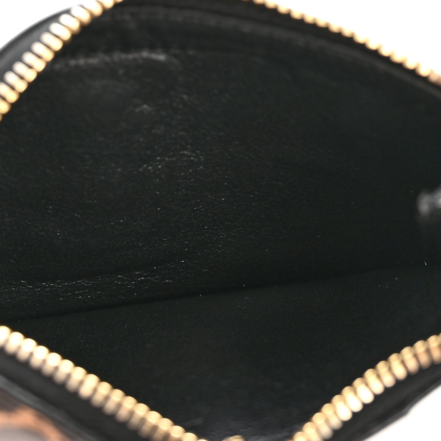 Saint Laurent Calfskin Leopard Print Monogram 5 Fragments Zip Pouch Card Holder Toffee Manto Naturale 5 of 10