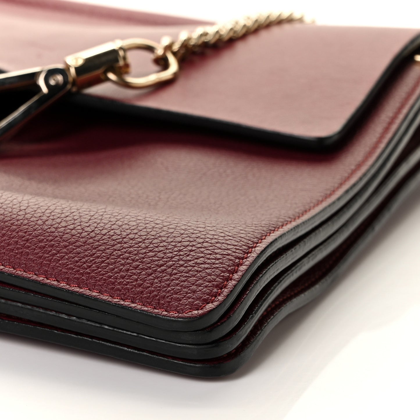 Calfskin Medium Faye Shoulder Bag Sienna Red