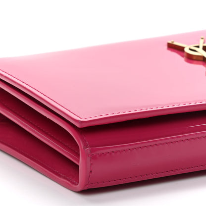 Saint Laurent Patent Calfskin Monogram Kate Wallet On Chain Fresh Fuxia 8 of 11