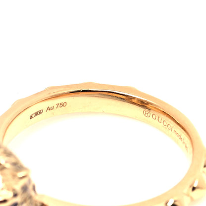 Gucci 18K Yellow Gold Amethyst Diamond Le Marché Des Merveilles Feline Ring 51 5.75 4 of 6