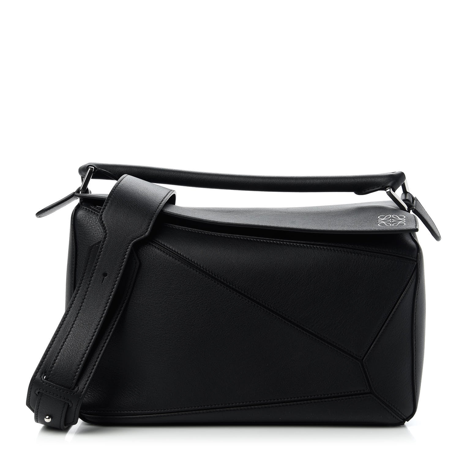 Loewe Calfskin Medium Puzzle Bag Black 1 of 10