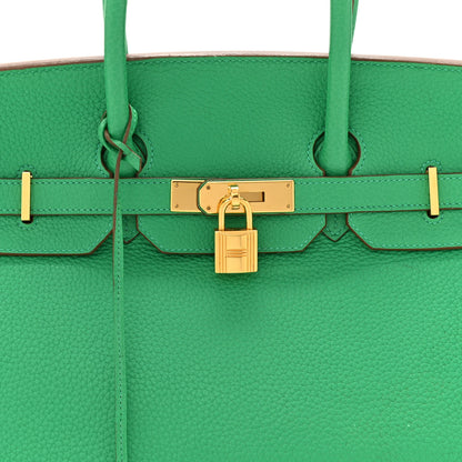 Hermes Taurillon Clemence Birkin 35 Menthe 7 of 12
