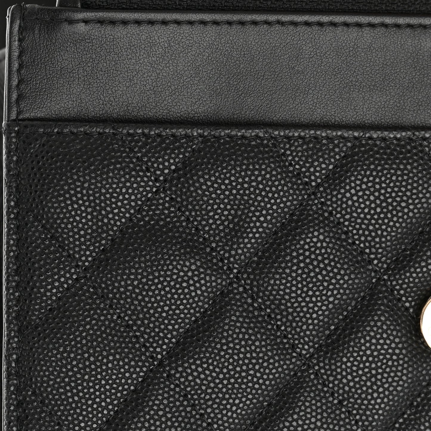 Caviar Quilted CC Filigree Wallet On Chain WOC Black