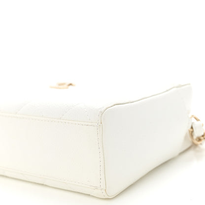 Chanel Caviar Quilted Camera Case White 10 of 10