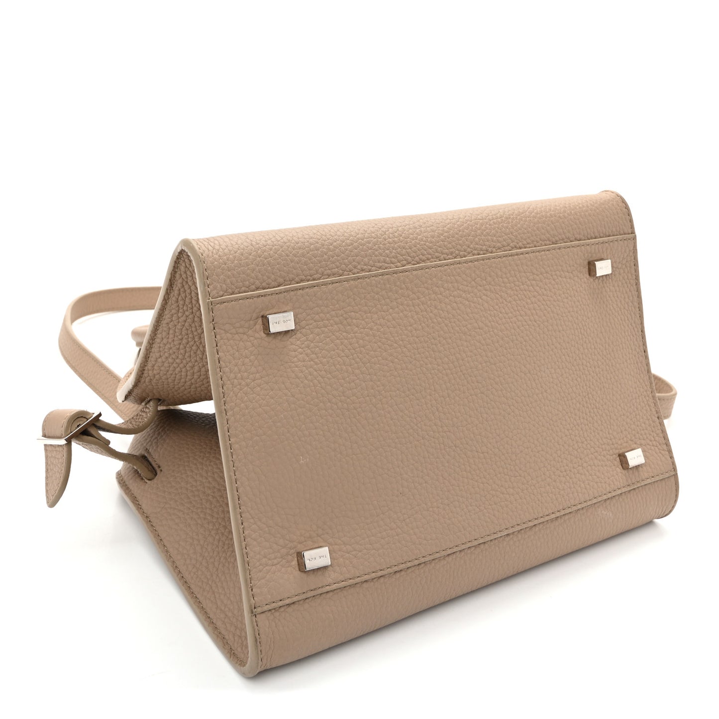 Grained Calfskin Soft Margaux 10 Bag Dark Taupe
