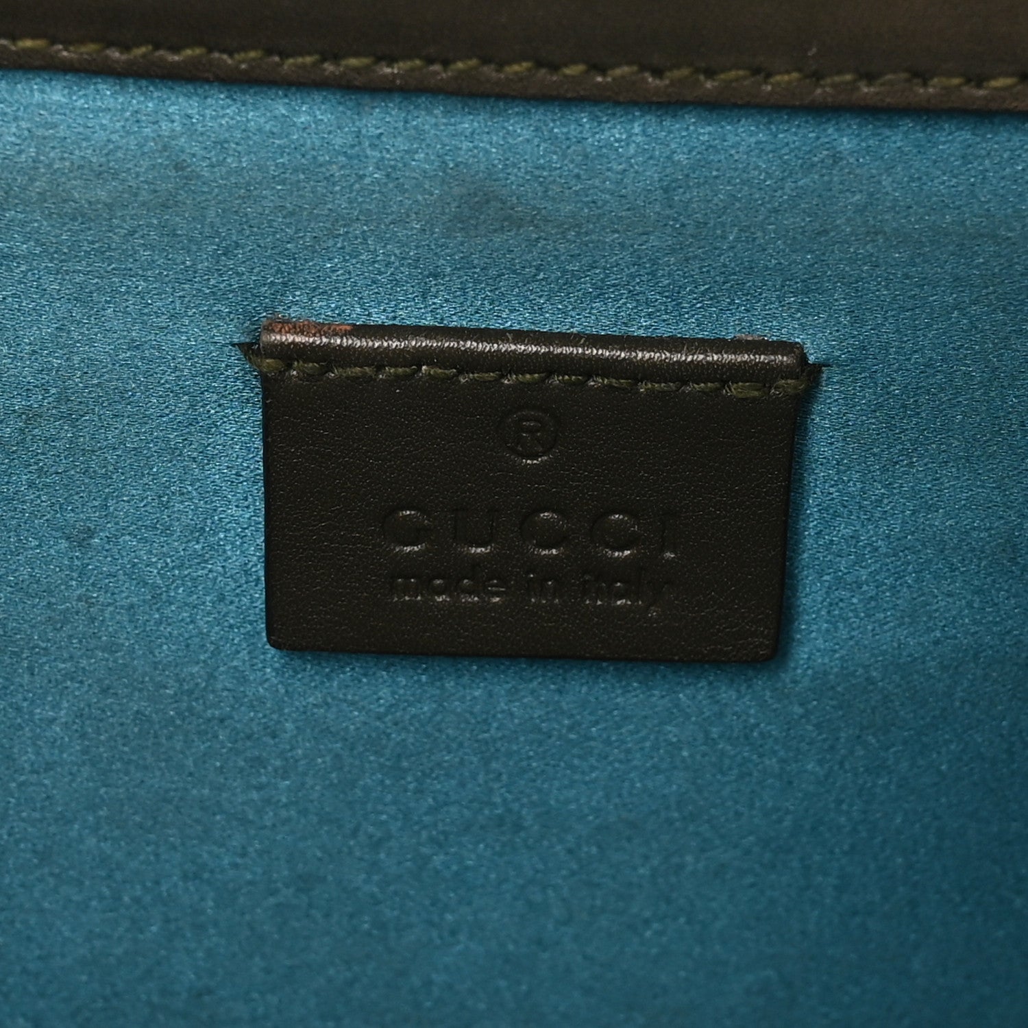 Gucci Velvet Moon Calfskin Crystal GG Monogram Small Dionysus Shoulder Bag Dark Olive Rose Gold 6 of 10