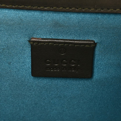 Gucci Velvet Moon Calfskin Crystal GG Monogram Small Dionysus Shoulder Bag Dark Olive Rose Gold 6 of 10
