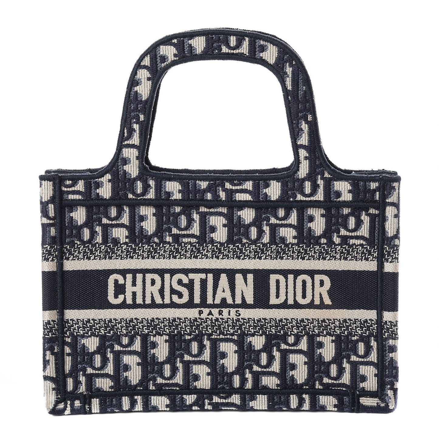 Oblique Mini Book Tote Blue Multicolor